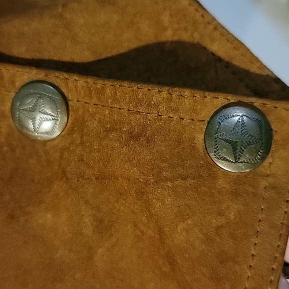 Vintage woman's Western  genuine brown suede size M jacket - Picture 3 of 11